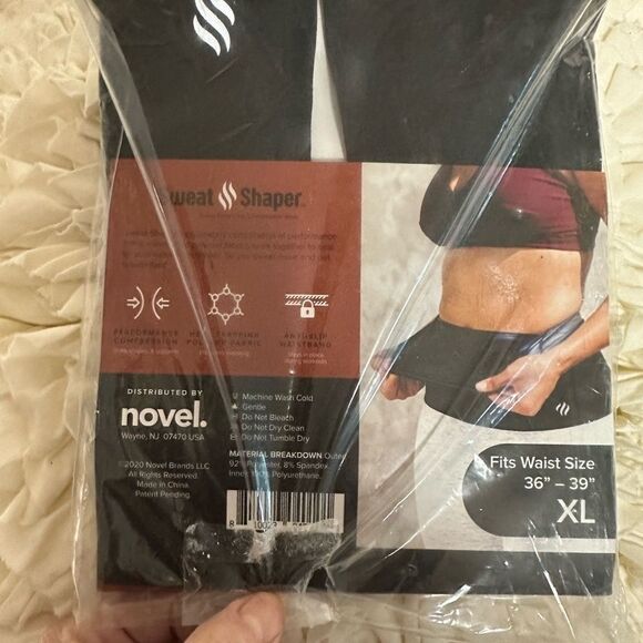 Sweat Shape shapewear waist trimmer brand new unopened size xl in black - Picture 3 of 3